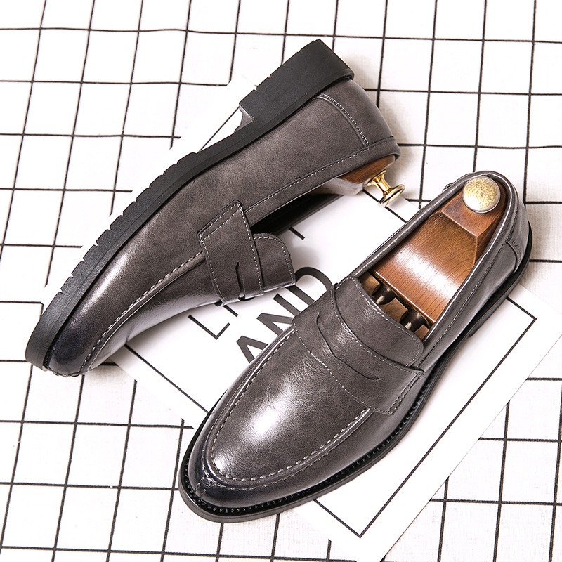 Formal Men Daily Wear Footwear - Sapatos Masculinos Vintage de Couro Sintético,