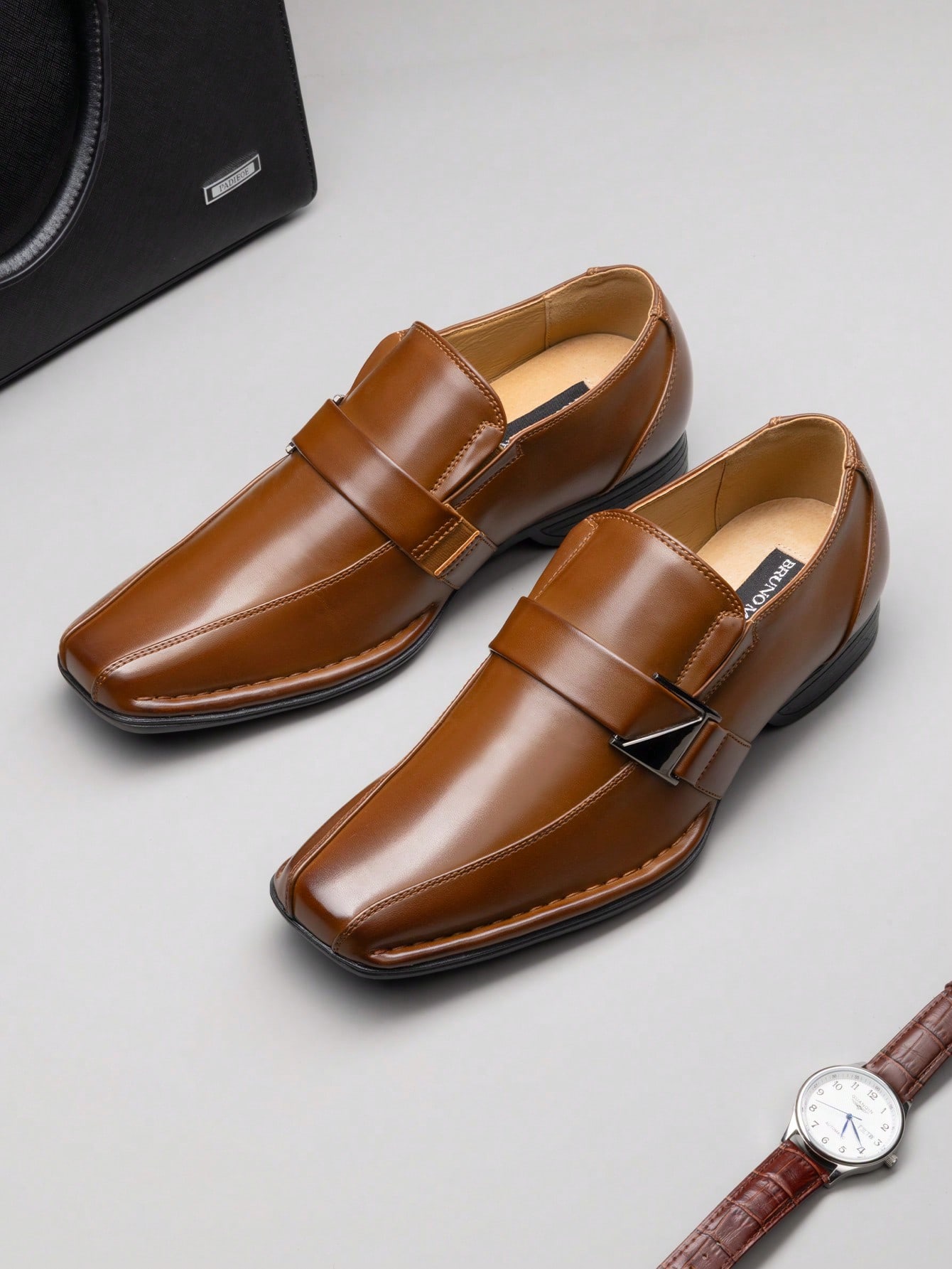 Formal Men Daily Wear Footwear - Mocassins de couro forrados, de fácil