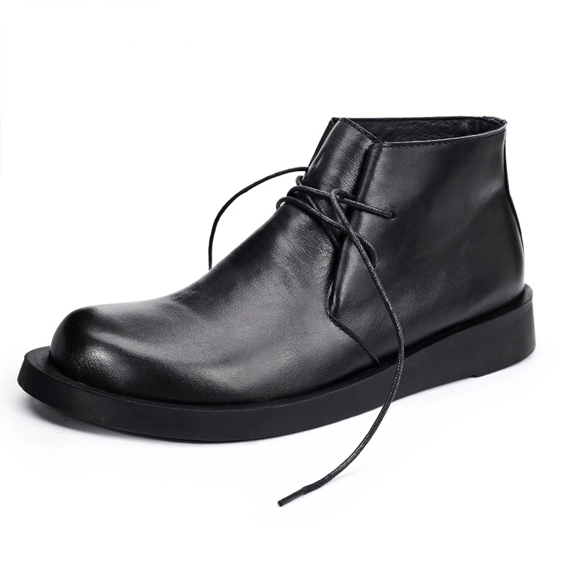 Men Formal Wear With Boots - Vintage couro genuíno dos homens tornozelo