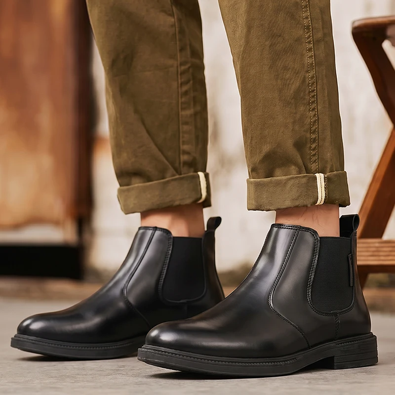 Botas Chelsea de couro para ho - Men Formal Wear With Boots avaliação e preço