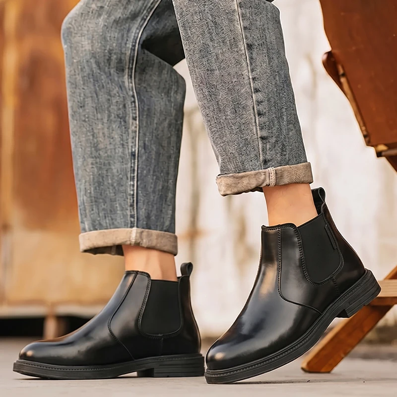 Botas Chelsea de couro para ho - Men Formal Wear With Boots avaliação e preço