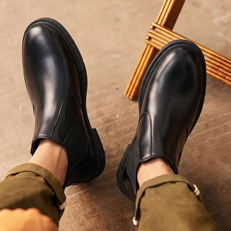 Botas Chelsea de couro para ho - Men Formal Wear With Boots avaliação e preço