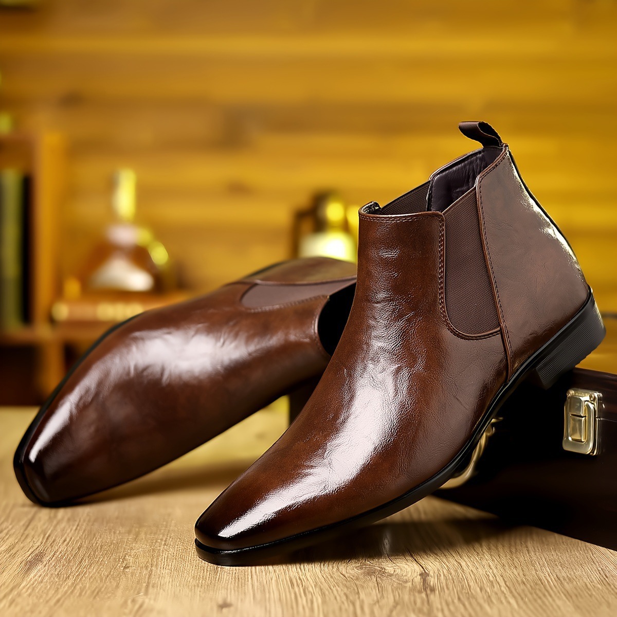 Botas Chelsea de Couro, Botas  - Men Formal Wear With Boots avaliação e preço