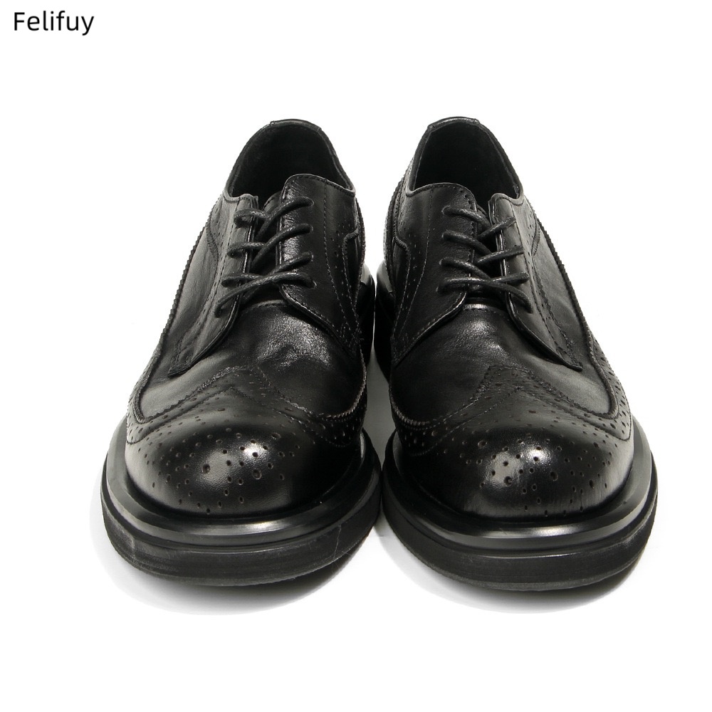 Sapatos Derby pretos vintage e - Men Formal Wear All Black avaliação e preço
